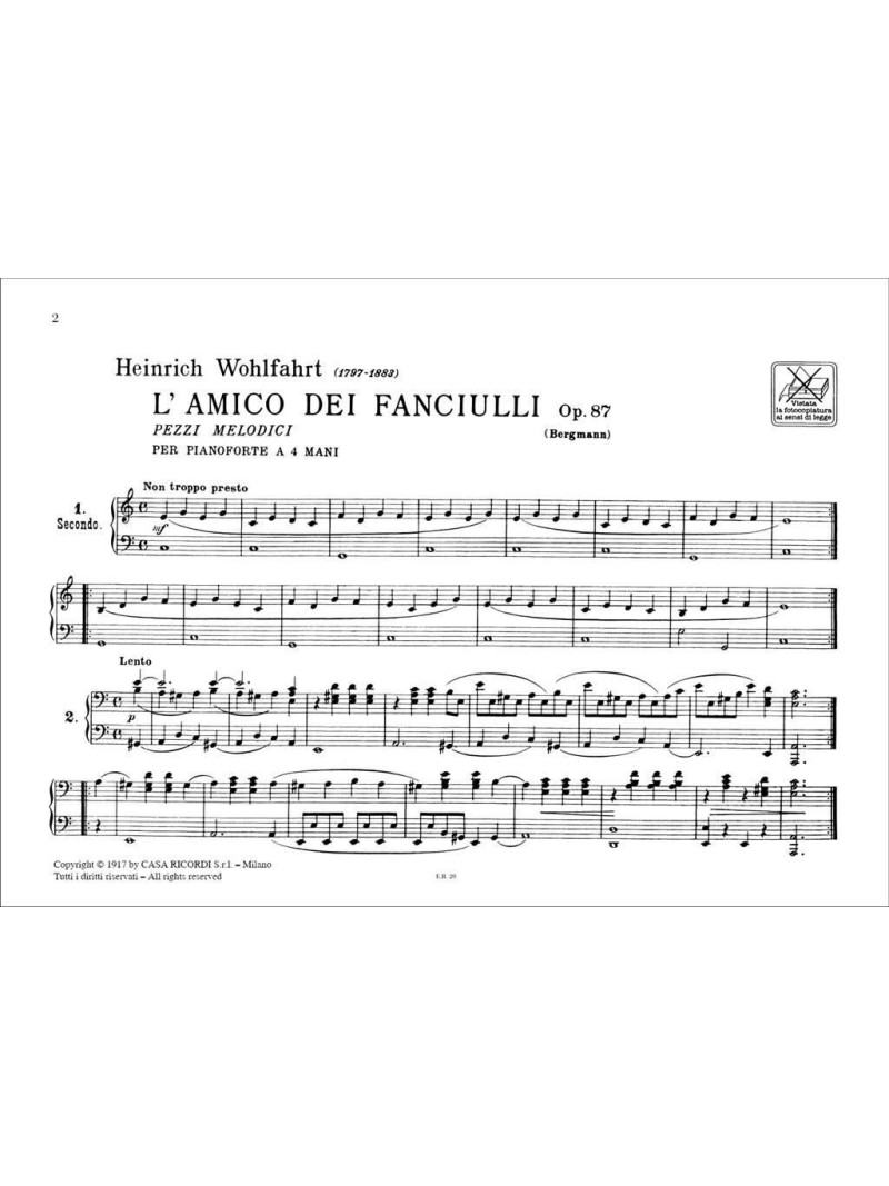 L'Amico dei Fanciulli, Pezzi Melodici Op. 87