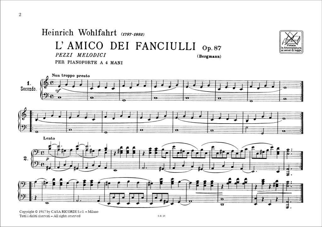 L'Amico dei Fanciulli, Pezzi Melodici Op. 87