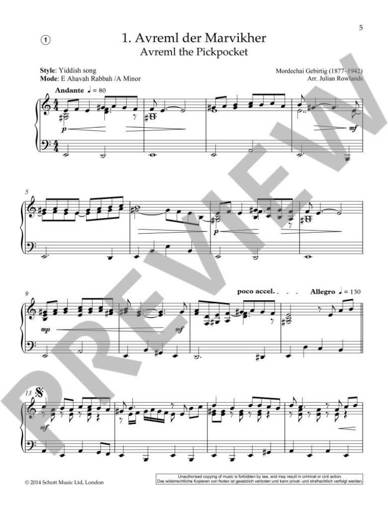 Klezmer Piano Collection (book & Audio Download)