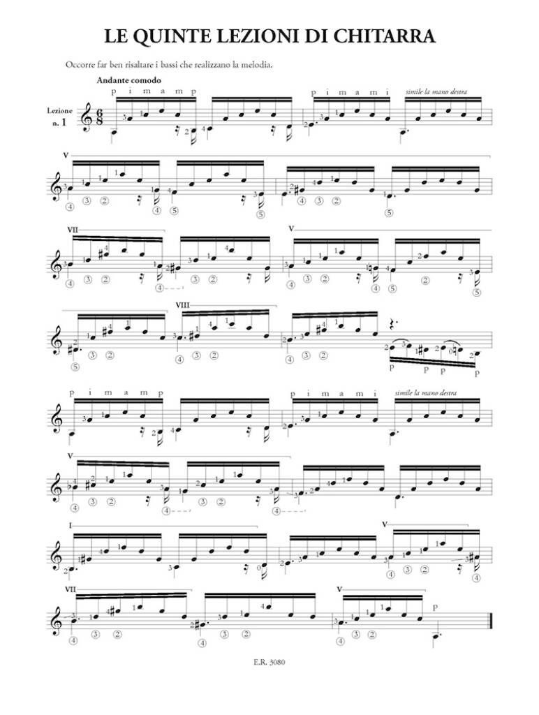 Sagreras - Le Quinte Lezioni di Chitarra