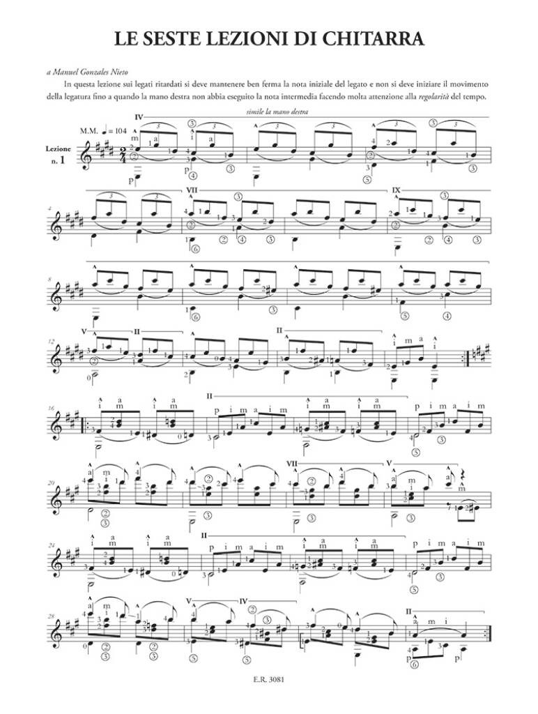 Sagreras - Le Seste Lezioni di Chitarra