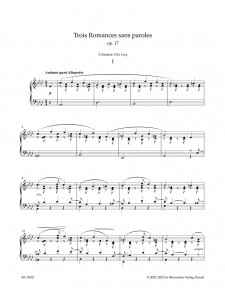 Trois Romances sans paroles for Piano op. 17 N 52
