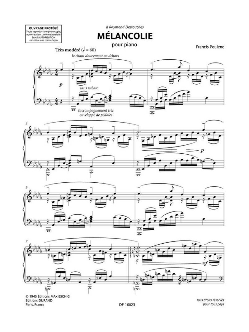 Francis Poulenc - Melancolie