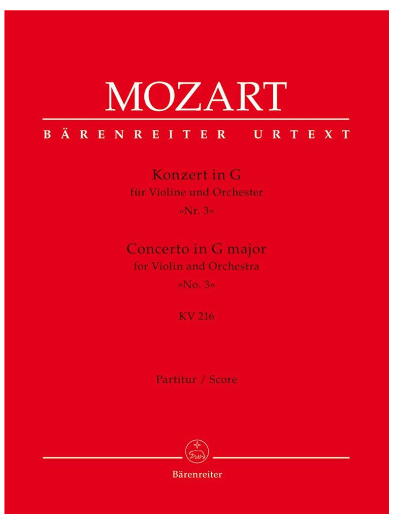 Concerto for Violin and Orchestra no. 3 in G major K. 216