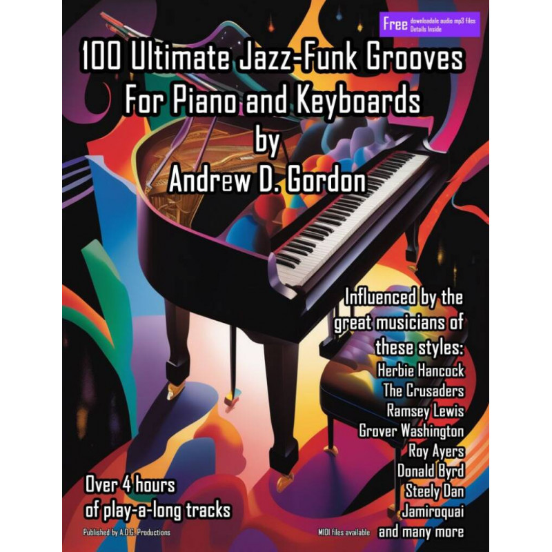 100 Ultimate Jazz-Funk Grooves For Piano Keyboards (book/mp3 files)
