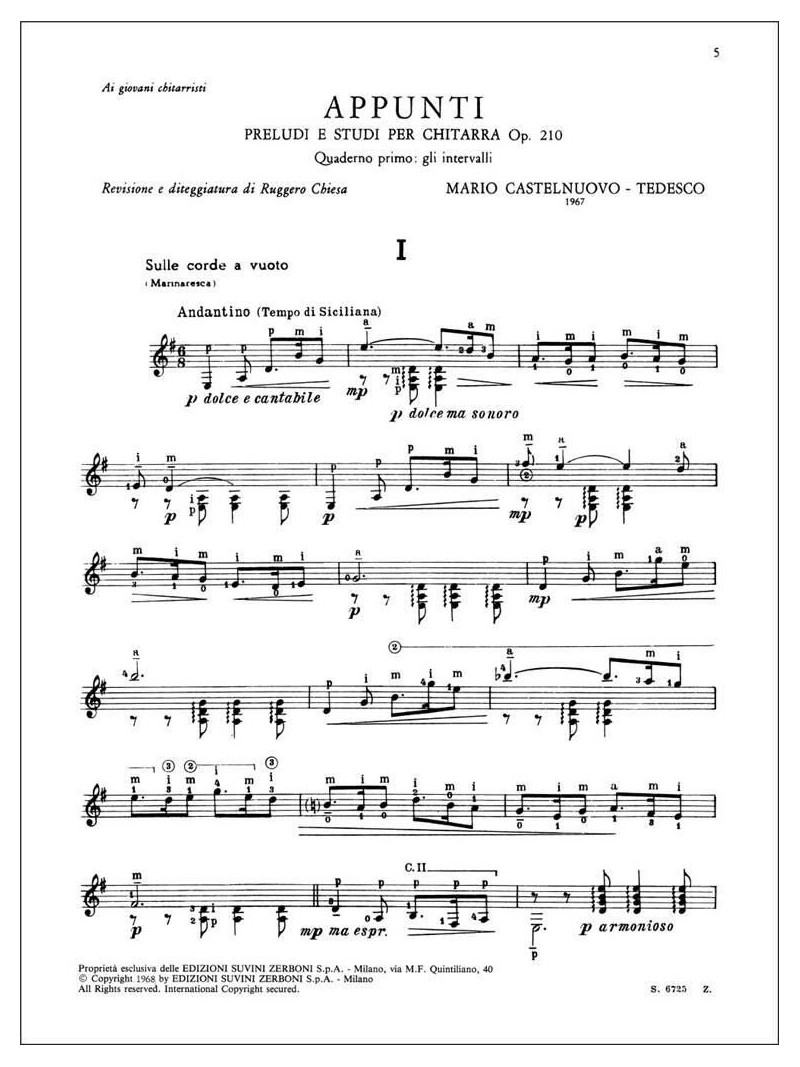 Appunti. Preludi e studi per chitarra