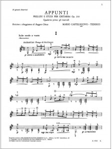 Appunti. Preludi e studi per chitarra