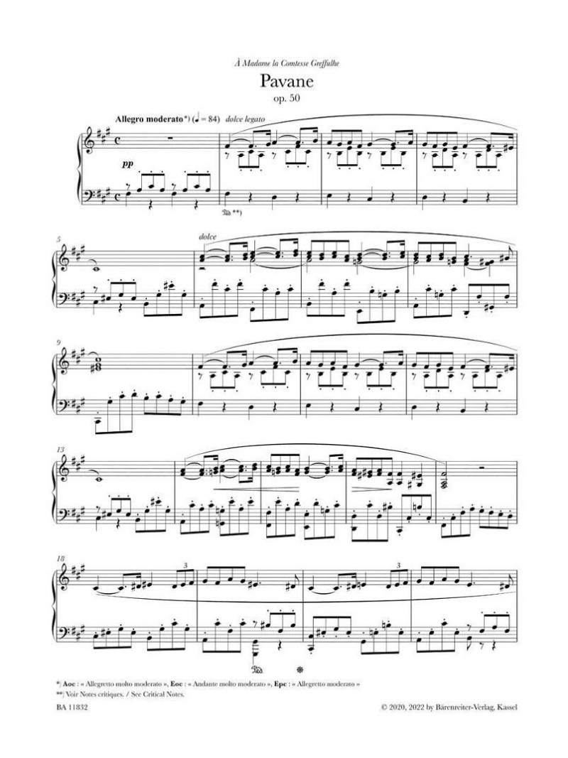 Gabriel Faure' - Pavane Op.50 (Piano)