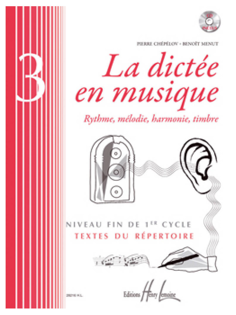 La dictée en musique Vol.3 - fin du 1er cycle (book & CD)