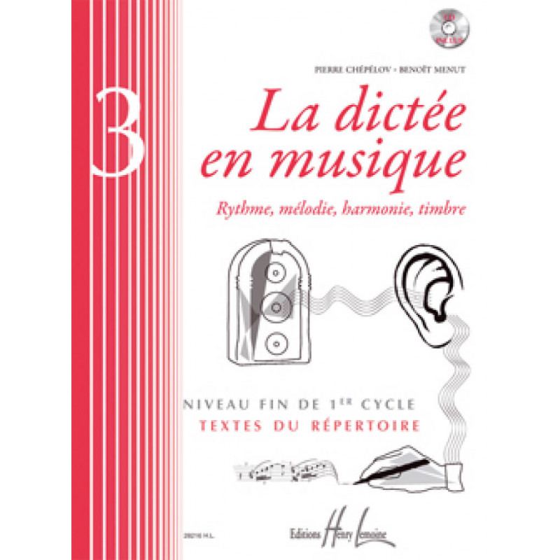 La dictée en musique Vol.3 - fin du 1er cycle (book & CD)