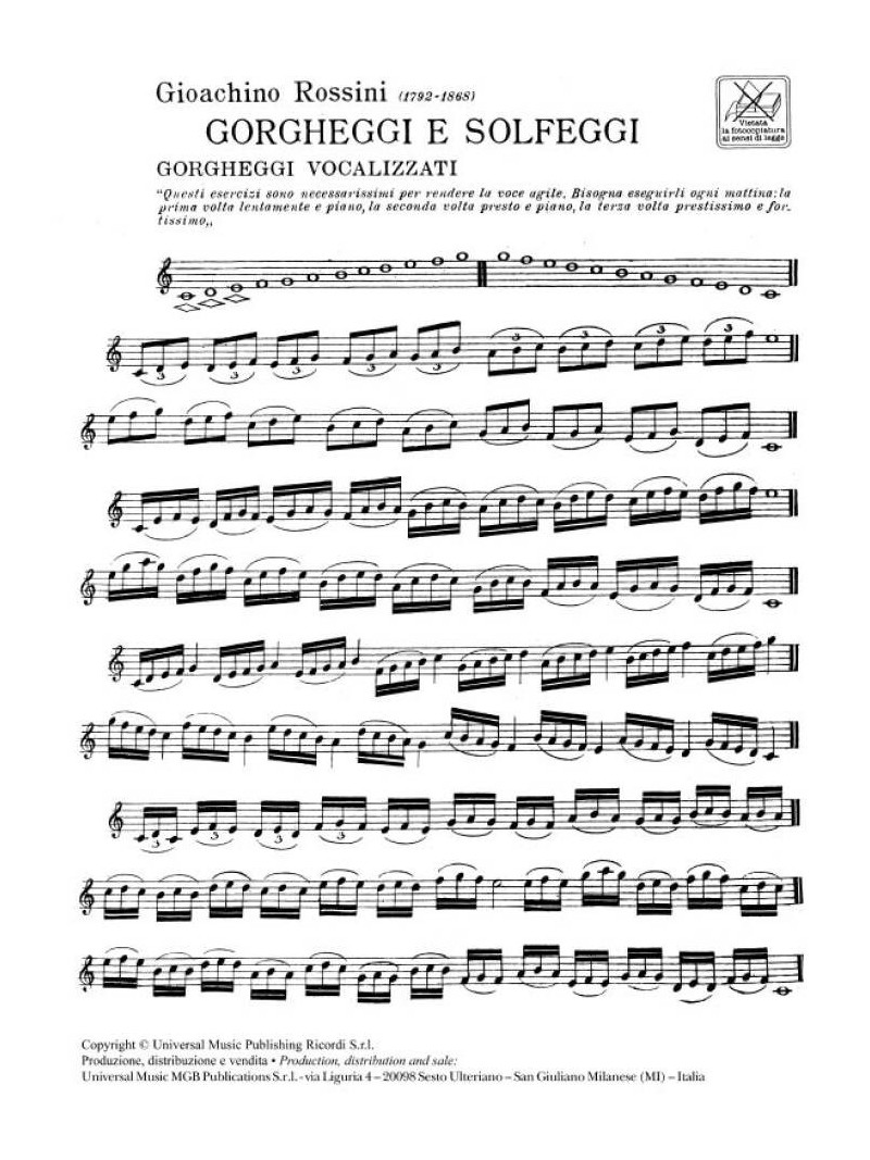 Rossini - Gorgheggi e Solfeggi