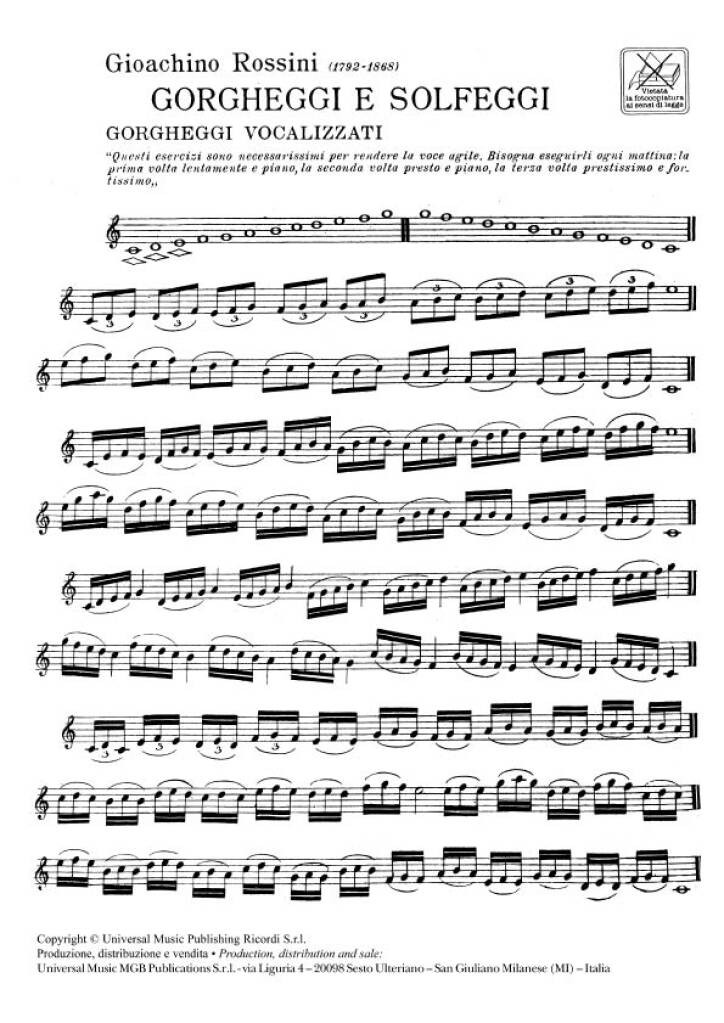 Rossini - Gorgheggi e Solfeggi