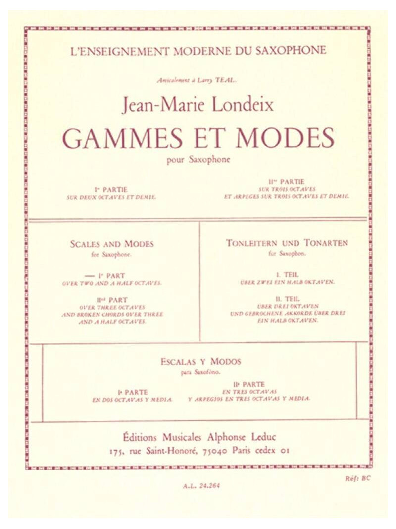 Gammes et Modes (Pour Saxophone)