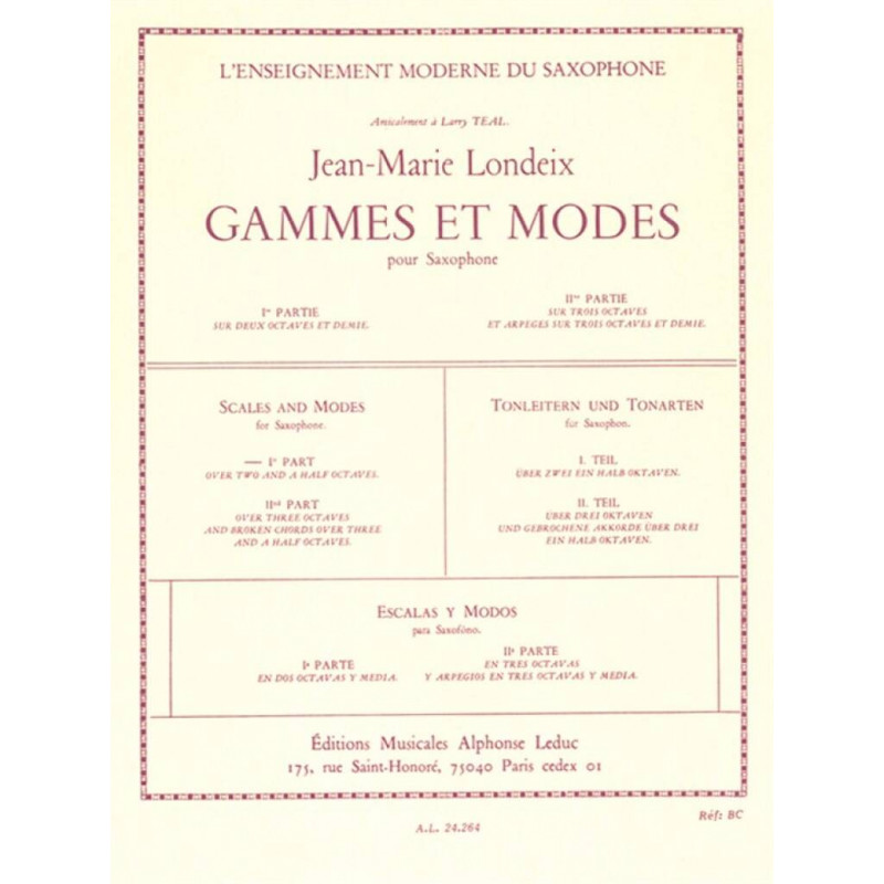 Gammes et Modes (Pour Saxophone)
