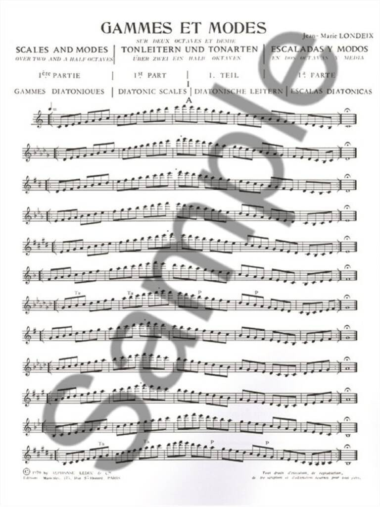 Gammes et Modes (Pour Saxophone)