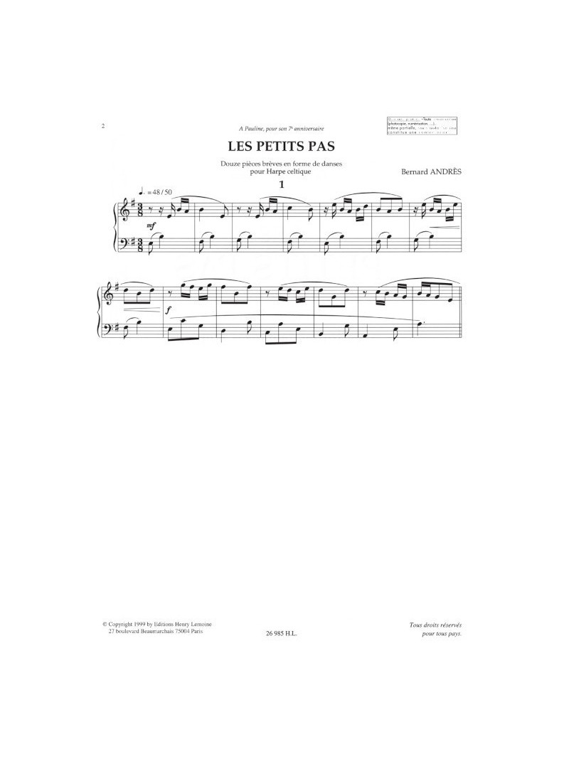 Les Petits Pas (Harpe Celtique)