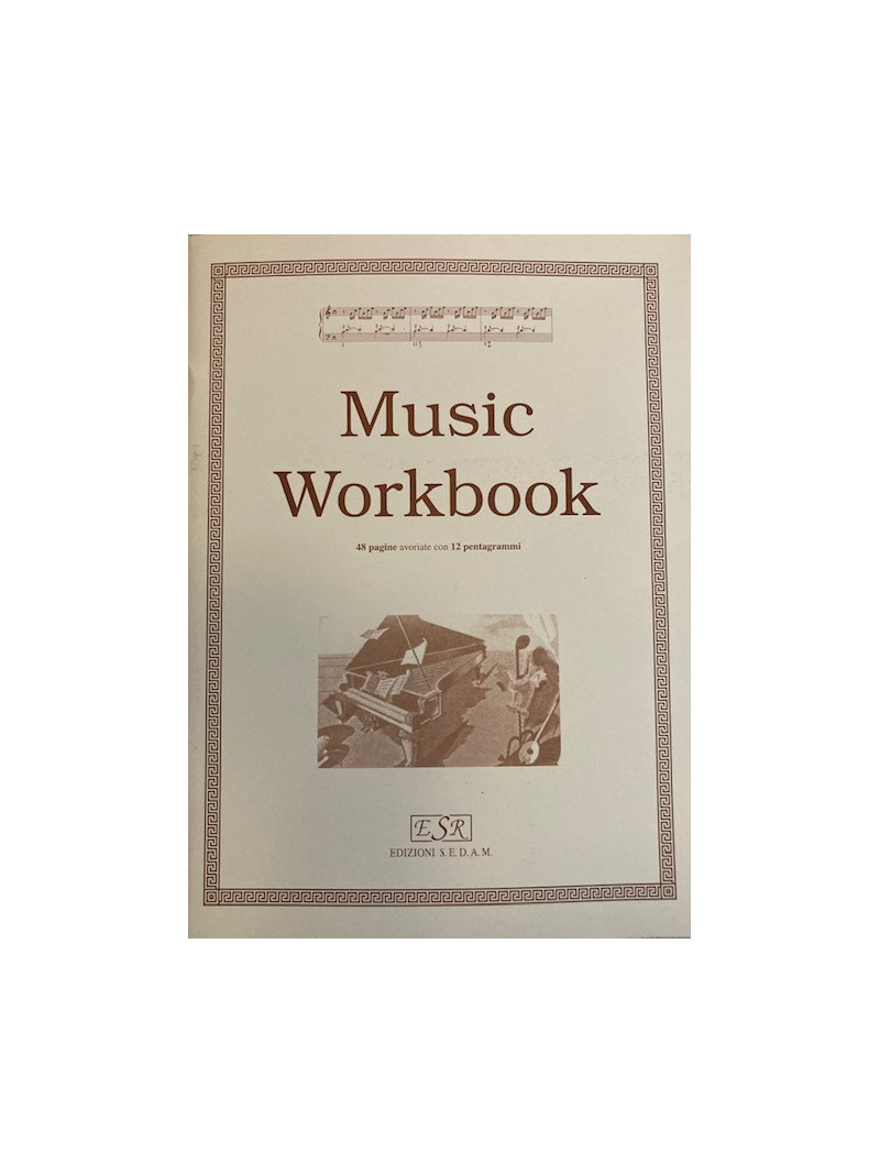 Music Workbook - 48 pagine con 12 pentagrammi