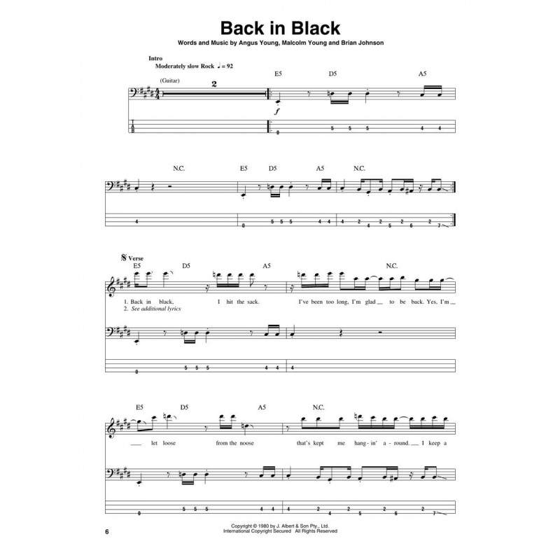 AC/DC: Bass Play-Along Volume 40 (book & Audio Online)