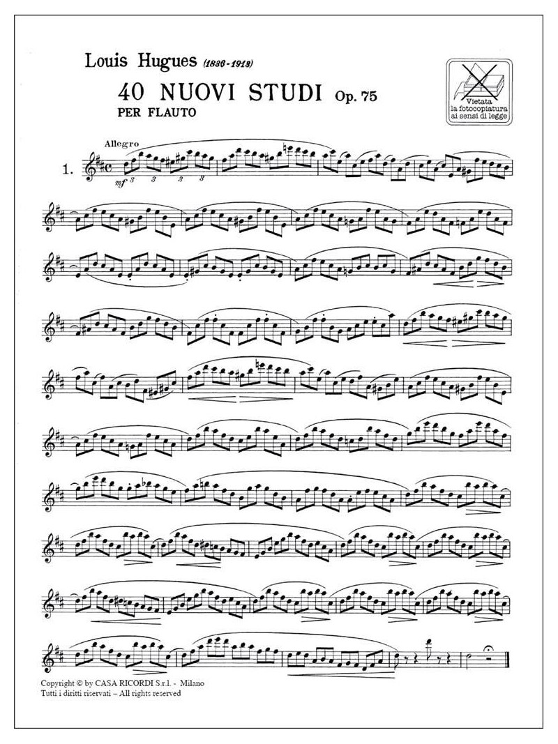 40 Nuovi Studi Op. 75 per Flauto