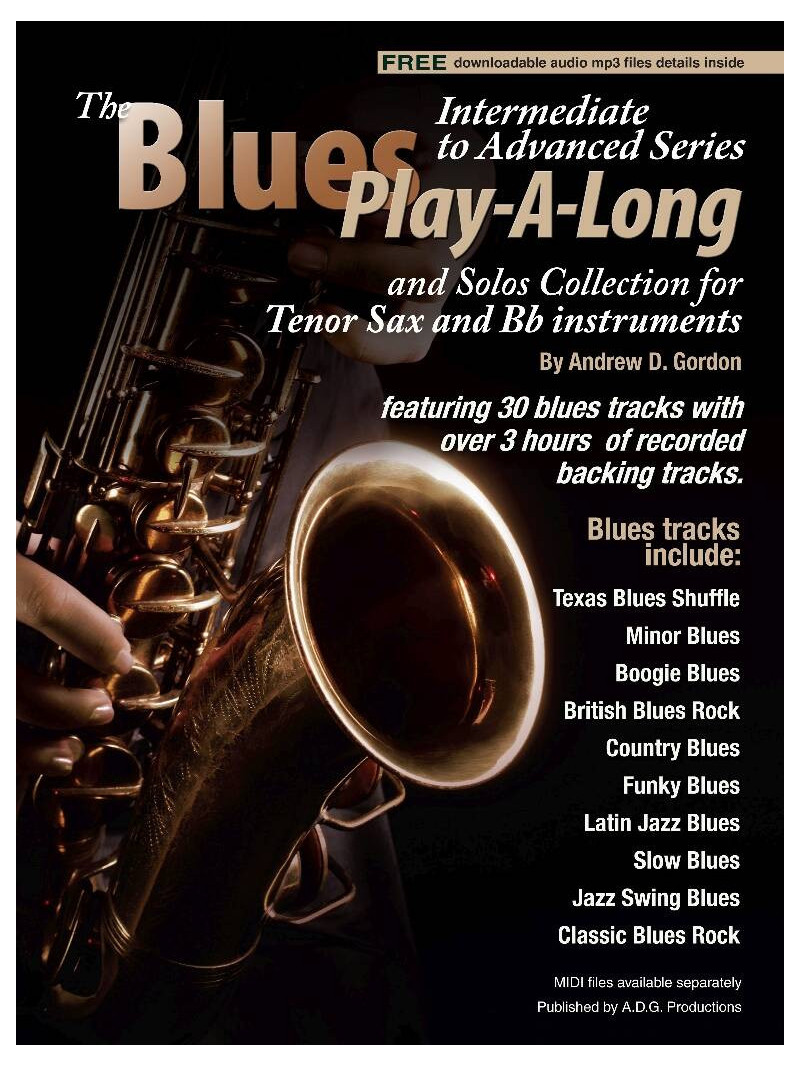 The Blues Play-A-Long for Tenor Sax - Intermediate Series (book/download audio MP3)