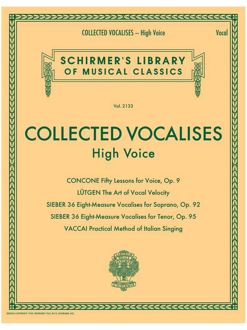 Collected Vocalises: High Voice