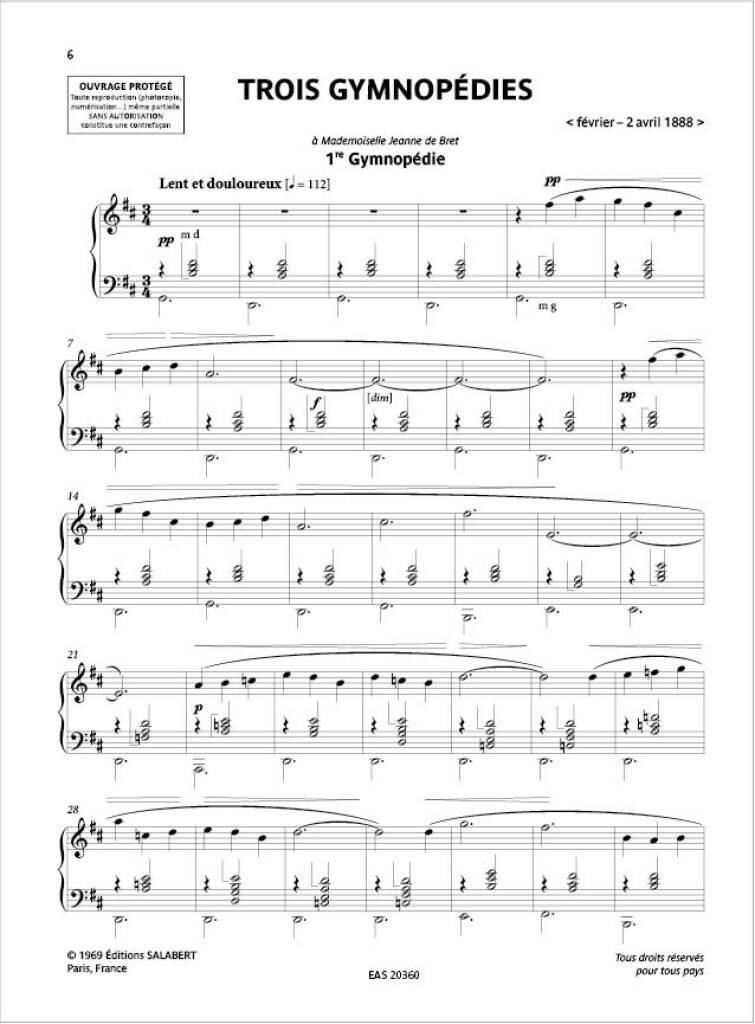 Trois Gymnopédies - Pour Piano