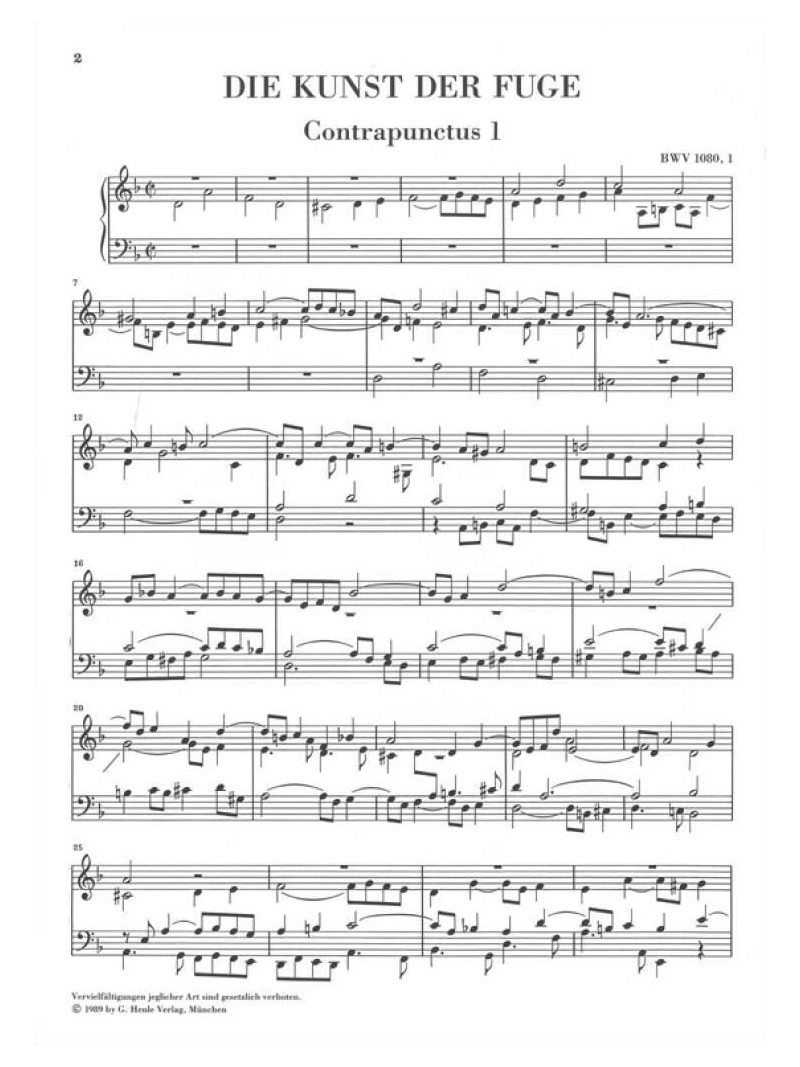 Bach - The Art of Fugue BWV 1080