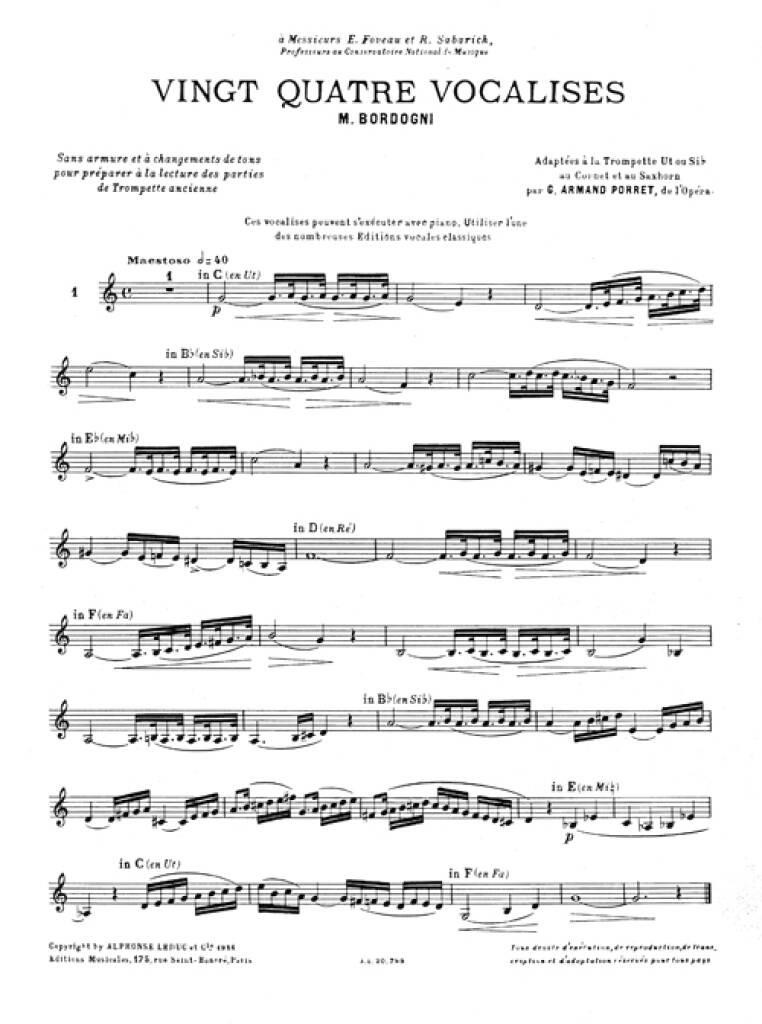 Vingt-Quatre Vocalises (Trumpet)