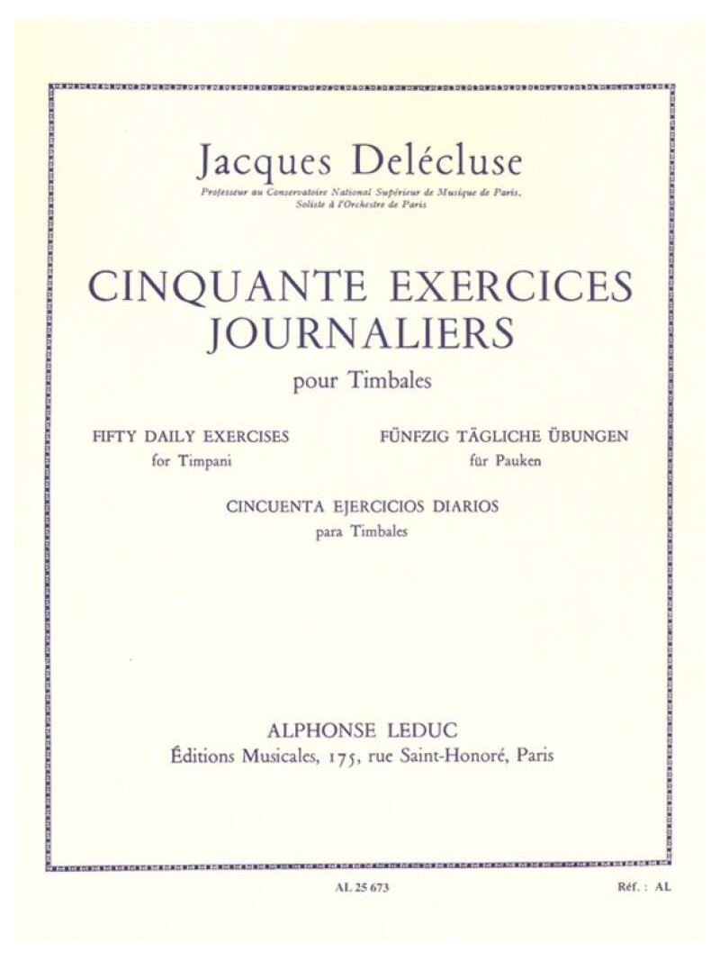 50 Exercices journaliers pour timbales