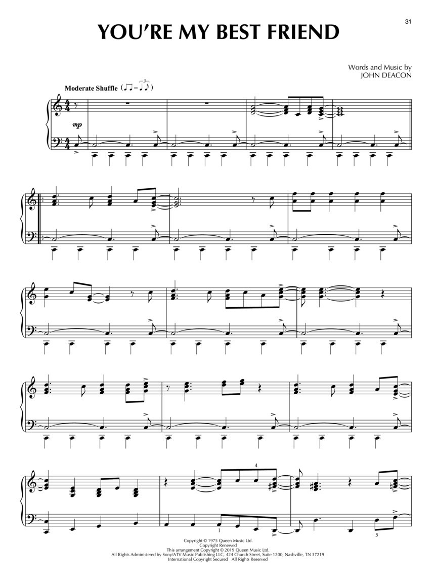 Queen: Piano Solo Collection