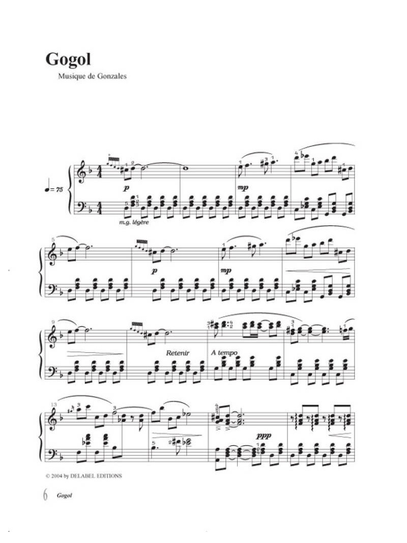 Chilly Gonzales Notebook Volume 1 Piano Solo