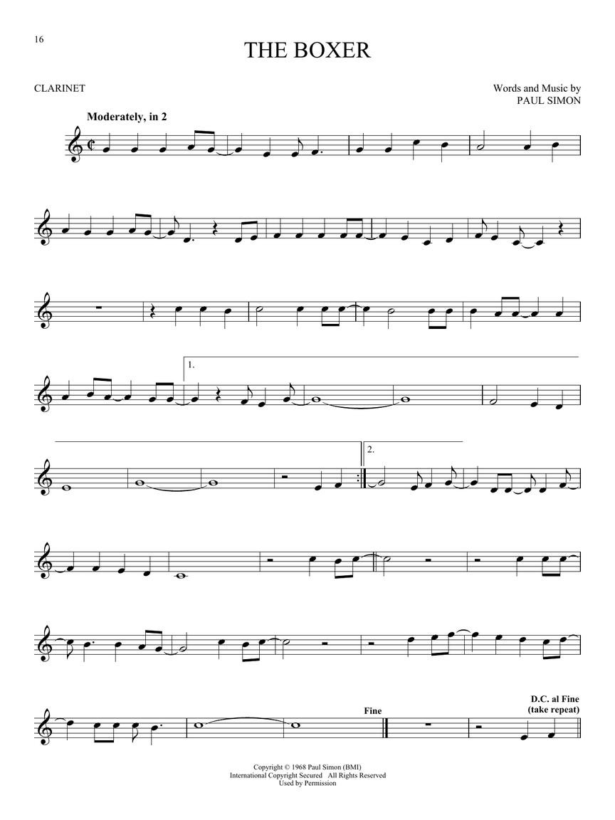 101 Most Beautiful Songs for Clarinet