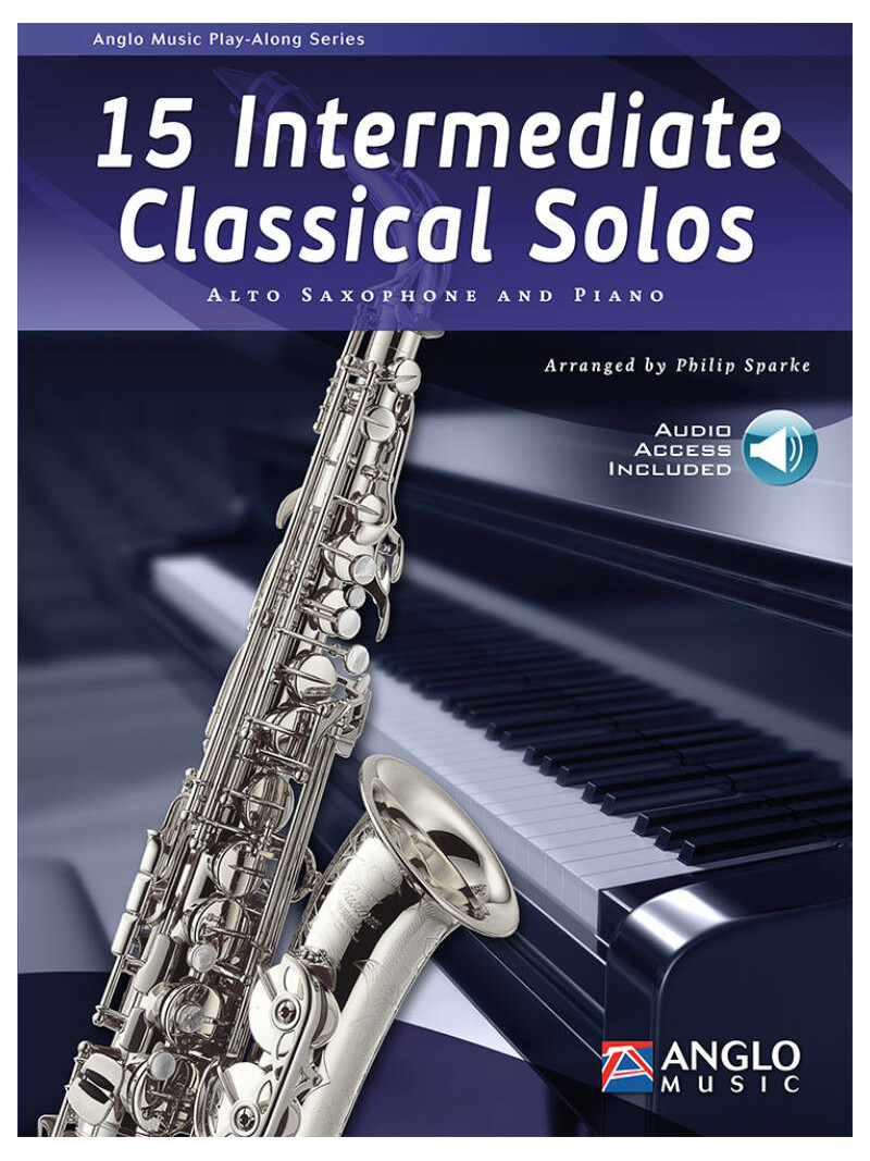 15 Intermediate Classical Solos for Alto Sax & Piano (book & Audio Online)