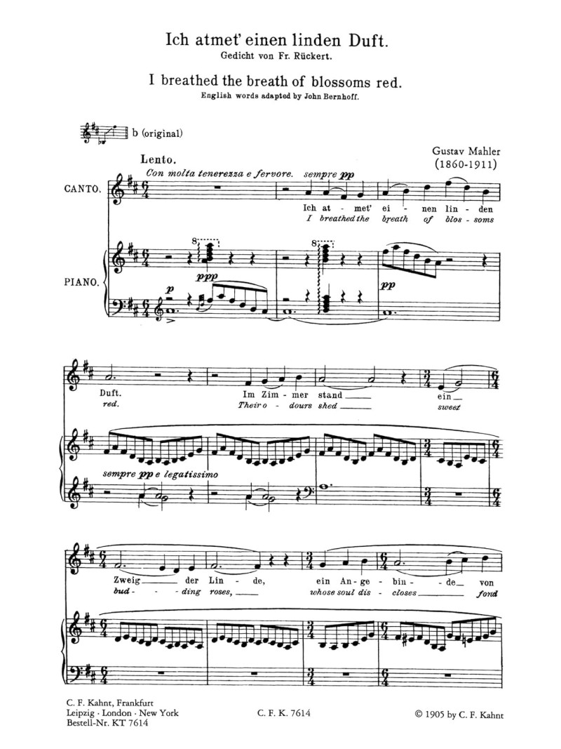 Mahler - 7 Late Songs (Voice)