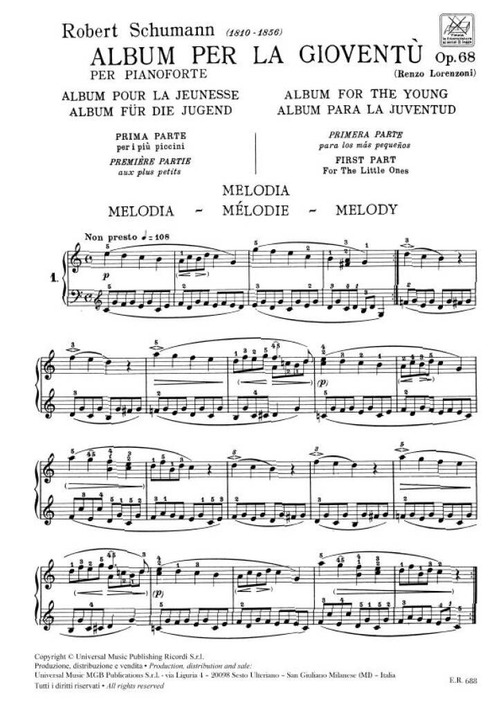 Schumann - Album per la gioventù op. 68