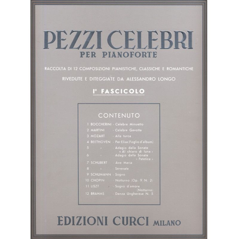 Pezzi celebri Fascicolo 1, pezzi celebri musica classica,