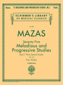 Mazas 75 Melodious studies violin,
