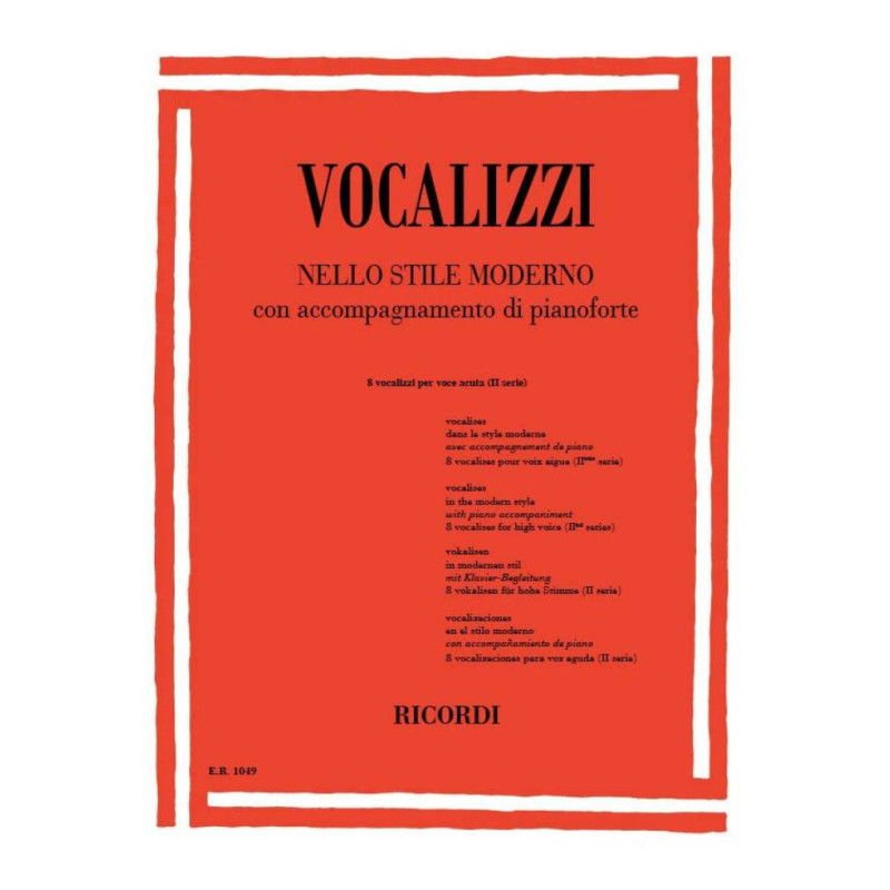 Vocalizzi nello stile moderno per Voce Acuta,