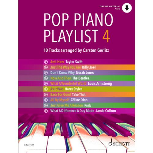 Pop Piano Playlist 4 (book/Audio Online)