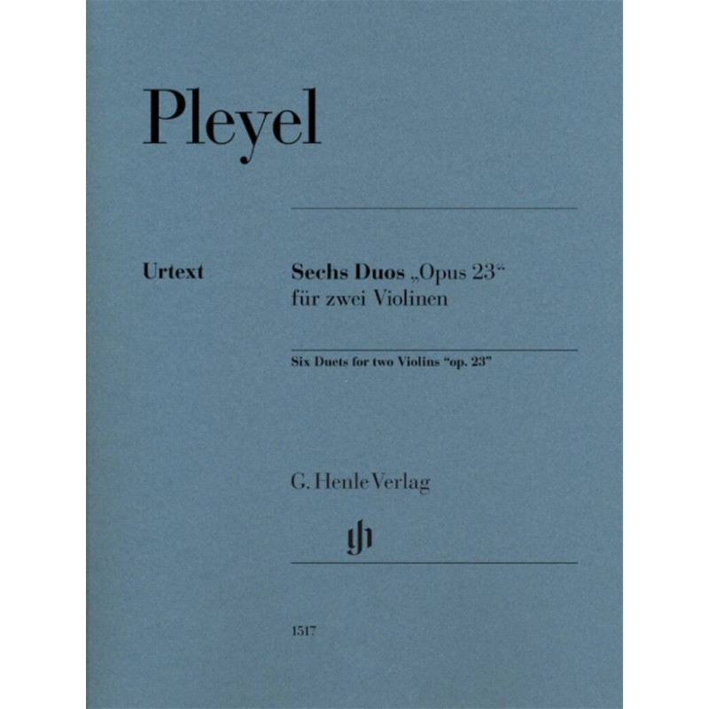 Ignaz Pleyel Six Duets Violins,