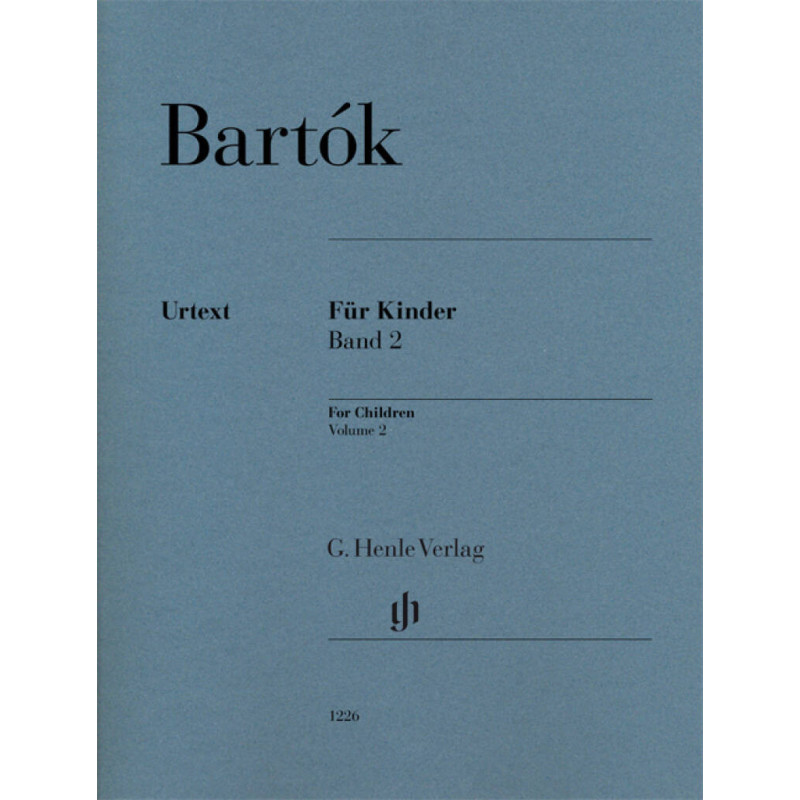 Bela Bartok For Children Band II, spartiti musica classica,