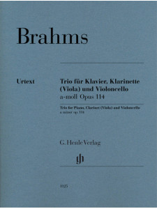 Clarinet Trio a minor op. 114 for Piano, Clarinet (Viola) and Violoncello