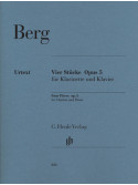 Alban Berg Four Pieces op. 5 for Clarinet and Piano,