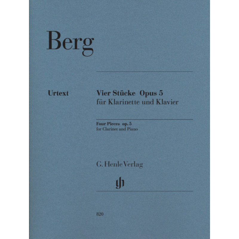 Alban Berg Four Pieces op. 5 for Clarinet and Piano,
