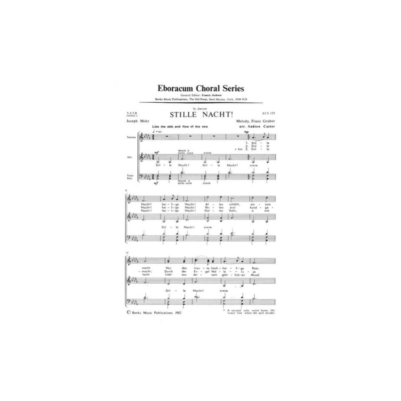 Stille Nacht Choral SATB