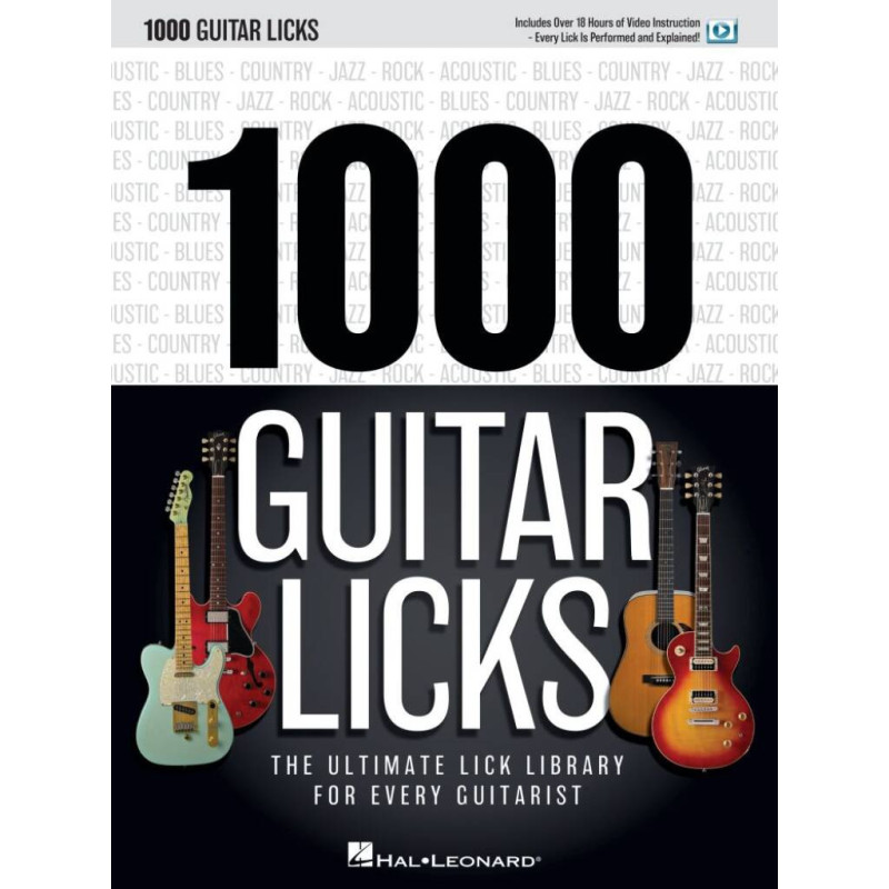 1000 Guitar Licks, hal leonard guitar book,