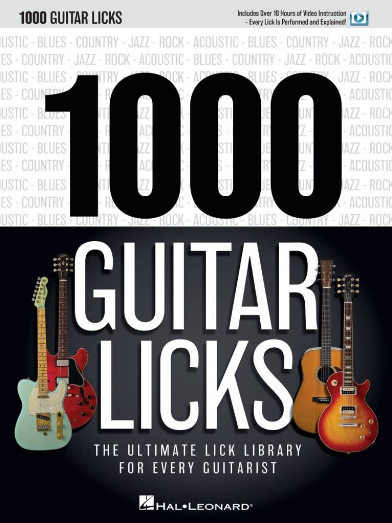 1000 Guitar Licks - Ultimate Lick Library (book & Video Online)