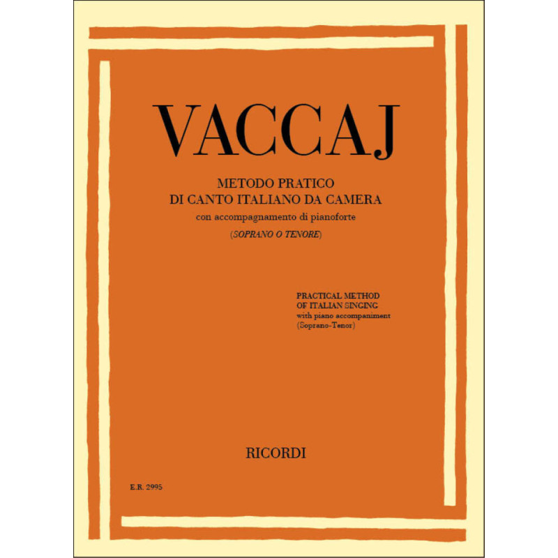 Vaccaj Metodo pratico di canto italiano da camera,