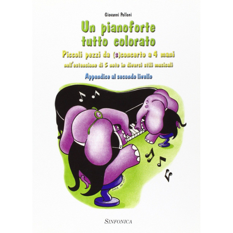 Un pianoforte tutto colorato, metodo pianoforte per bambini,