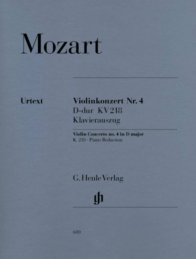 Mozart - Violin Concerto Nr. 4 in D major KV218 (Piano Reduction)